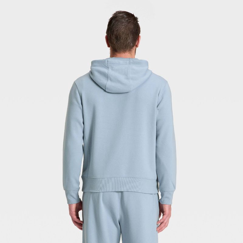slide 2 of 3, Men's Active Comfort Cotton Fleece Hoodie - All In Motion™ Light Blue XXL, 1 ct