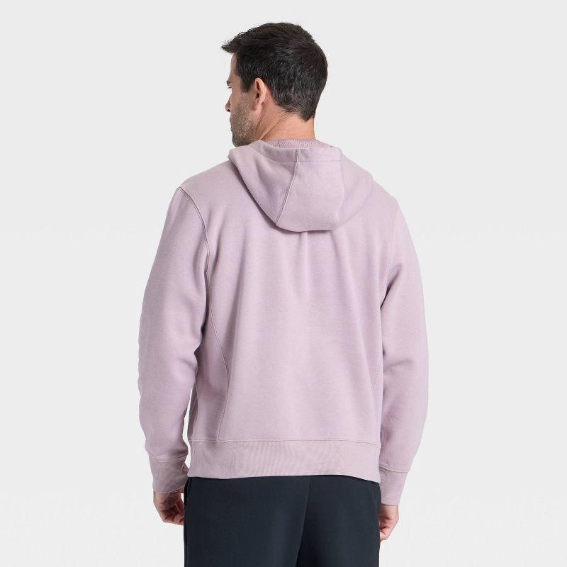 slide 3 of 3, Men's Active Comfort Cotton Fleece Hoodie - All In Motion™ Mauve XXL, 1 ct