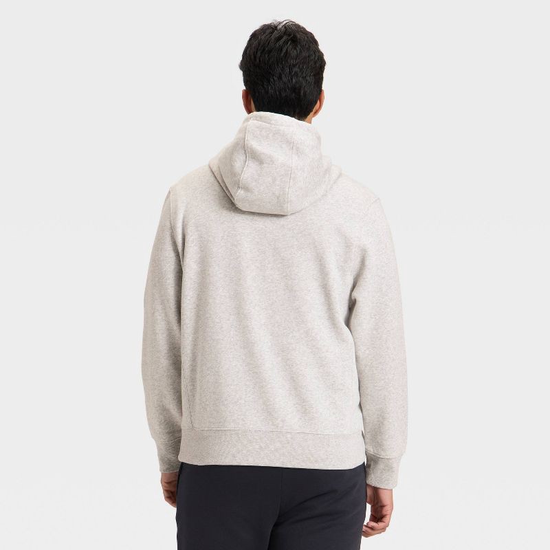 slide 2 of 3, Men's Active Comfort Cotton Fleece Hoodie - All In Motion™ Heather Gray M, 1 ct