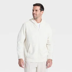 Men's Active Comfort Fleece Full-Zip Sweatshirt - All In Motion™ Oatmeal L