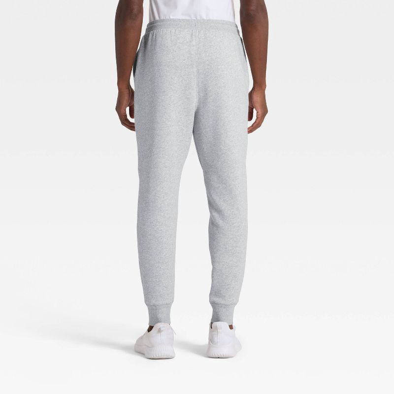 slide 3 of 3, Men's Active Comfort Fleece Jogger Pants - All In Motion™ Heather Gray L, 1 ct