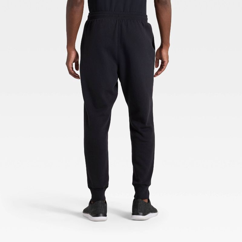 slide 2 of 3, Men's Active Comfort Fleece Jogger Pants - All In Motion™ Black L, 1 ct