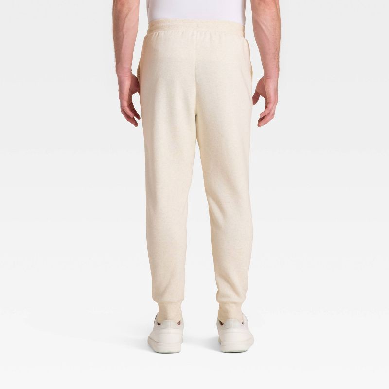slide 3 of 3, Men's Active Comfort Fleece Jogger Pants - All In Motion™ Oatmeal Heather L, 1 ct