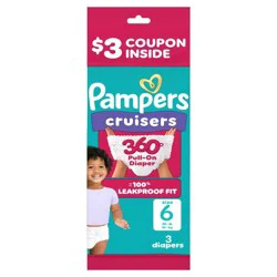 Pampers Cruisers 360 Trial Pack Disposable Diapers - Size 6 - 3ct