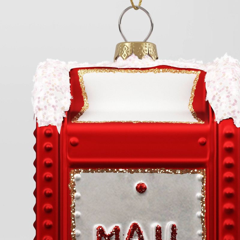 slide 3 of 3, Christmas Glass Mailbox Ornament - Wondershop™, 1 ct