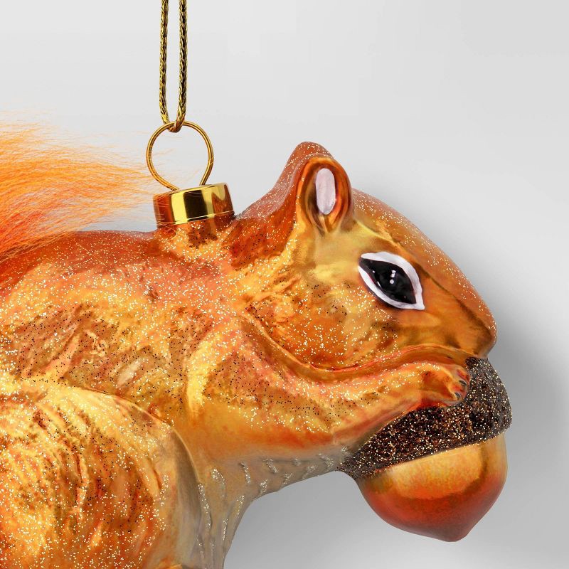 slide 3 of 3, 3.5" Christmas Glass Squirrel Ornament - Wondershop™, 1 ct