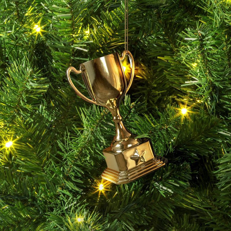 slide 2 of 3, Christmas Gold Resin Trophy Ornament - Wondershop™, 1 ct