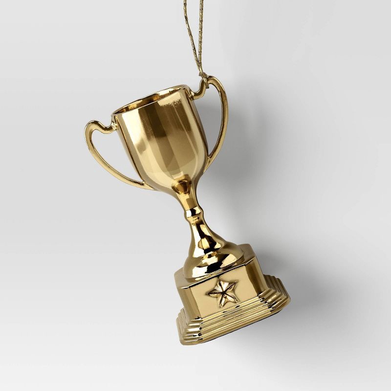slide 1 of 3, Christmas Gold Resin Trophy Ornament - Wondershop™, 1 ct
