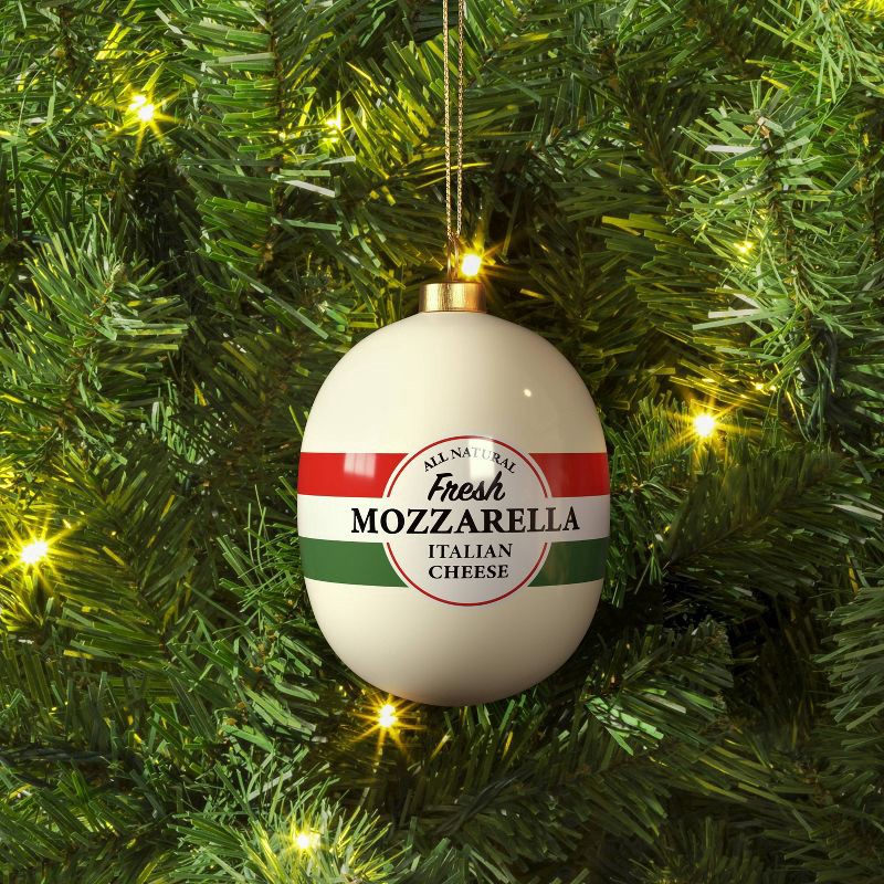 slide 2 of 3, 3" Christmas Glass Mozzarella Ornament - Wondershop™, 1 ct