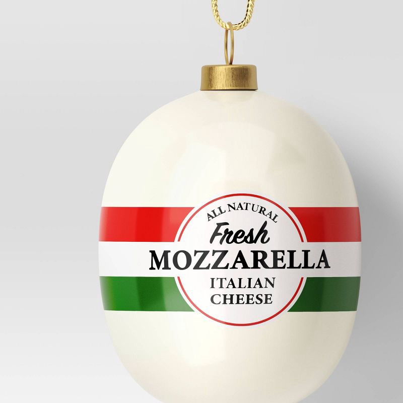 slide 3 of 3, 3" Christmas Glass Mozzarella Ornament - Wondershop™, 1 ct