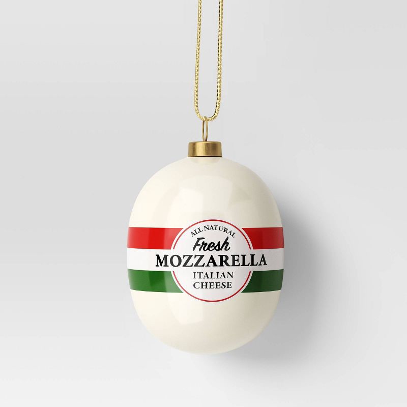 slide 1 of 3, 3" Christmas Glass Mozzarella Ornament - Wondershop™, 1 ct