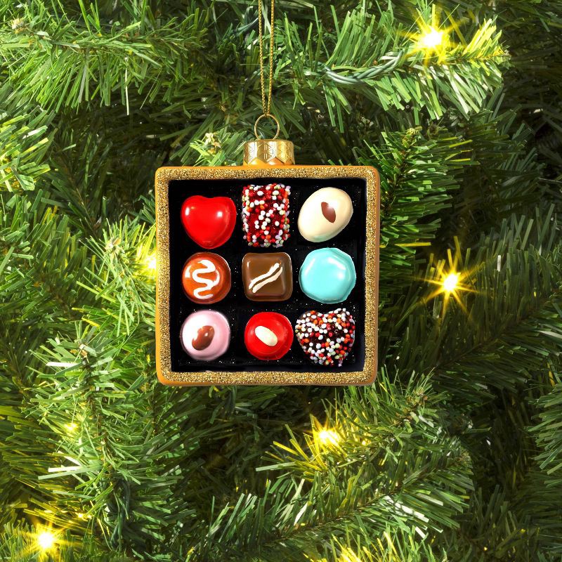 slide 2 of 3, Christmas Glass Box of Chocolates Ornament - Wondershop™, 1 ct