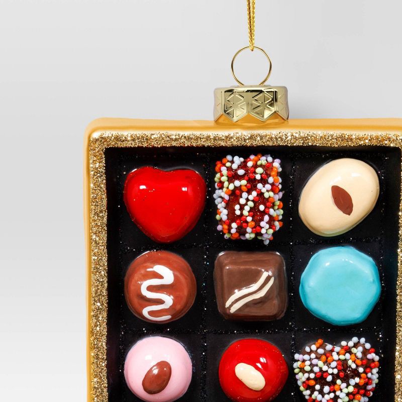 slide 3 of 3, Christmas Glass Box of Chocolates Ornament - Wondershop™, 1 ct