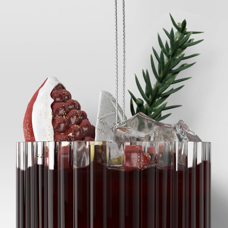 slide 3 of 3, Christmas Glass Mulled Wine Cocktail Ornament - Wondershop™, 1 ct