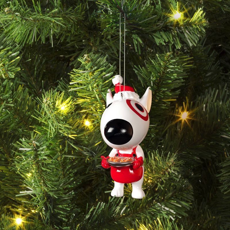 slide 2 of 3, 4.5" Christmas Resin Target Bullseye Dog Ornament - Wondershop™, 1 ct