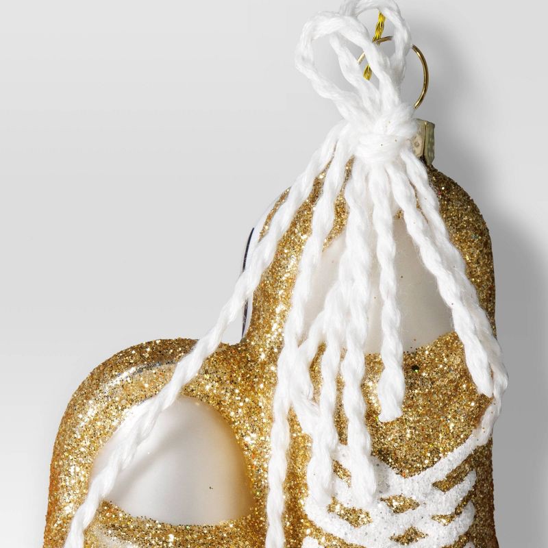 slide 3 of 3, Christmas Glass Golden Shoes Ornament - Wondershop™, 1 ct