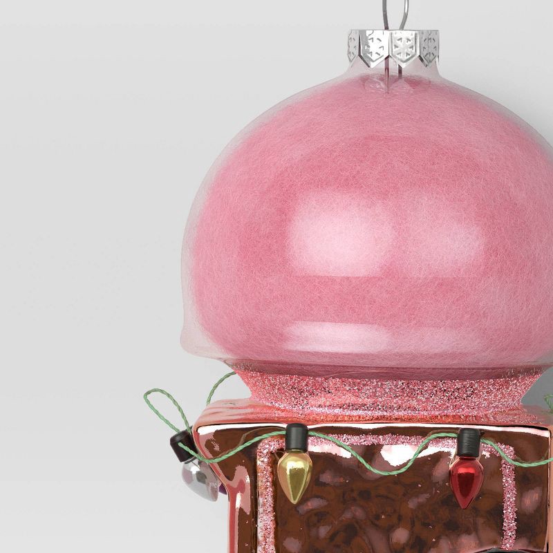 slide 3 of 3, Christmas Glass Pink Cotton Candy Machine Ornament - Wondershop™, 1 ct