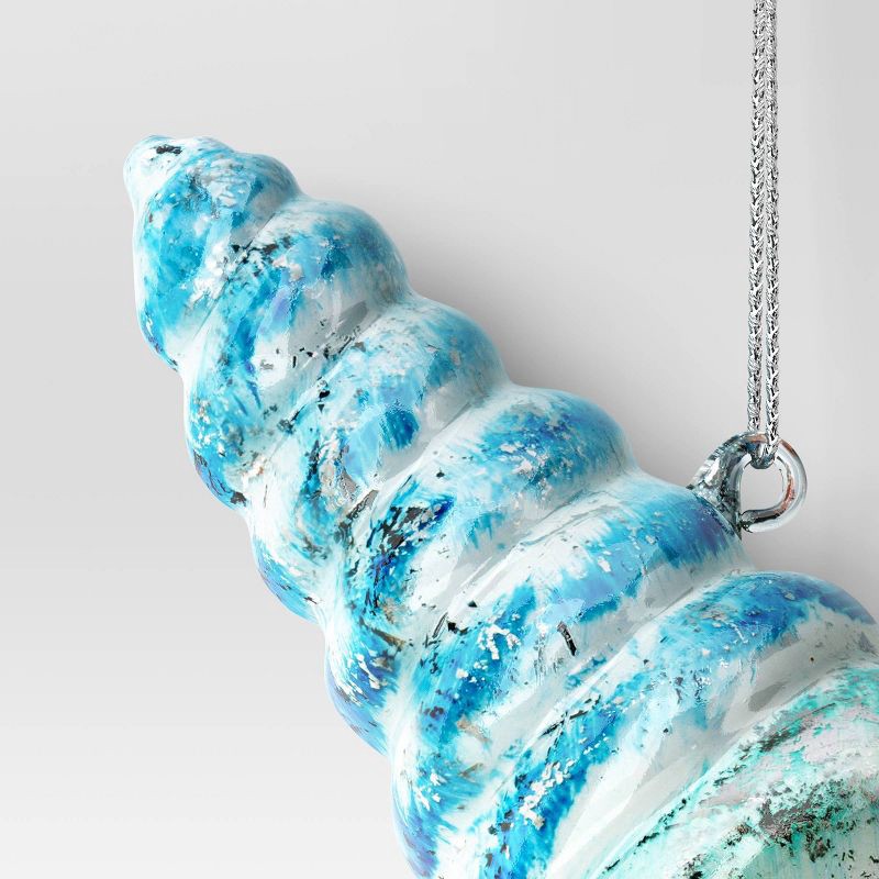 slide 3 of 3, Christmas Blue Sea Shell Ornament - Wondershop™, 1 ct