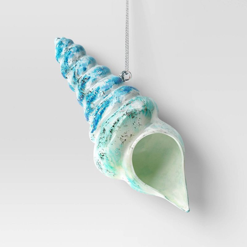 slide 1 of 3, Christmas Blue Sea Shell Ornament - Wondershop™, 1 ct