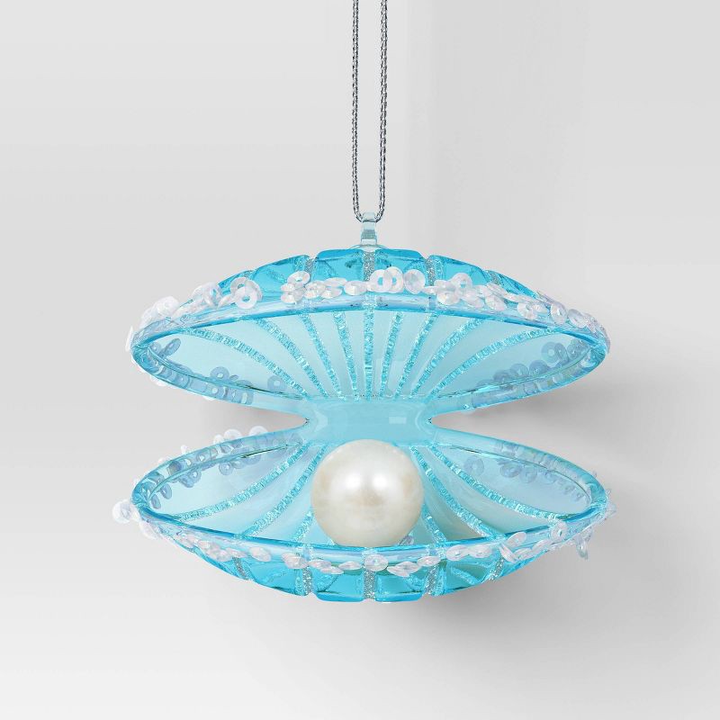 slide 1 of 3, Christmas Clam Pearl Shell Ornament - Wondershop™, 1 ct