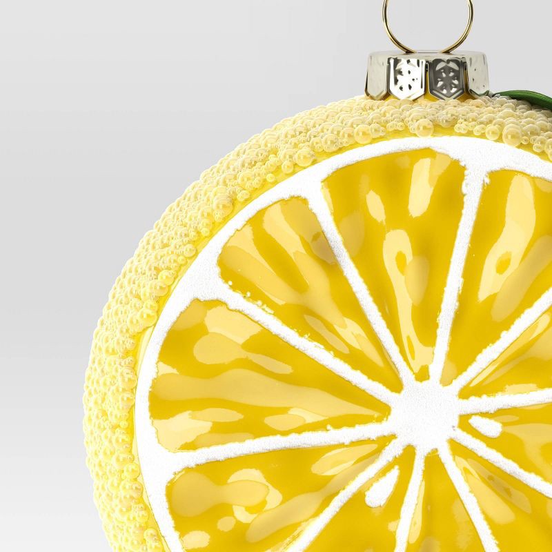 slide 3 of 3, Christmas Glass Sliced Open Lemon Ornament - Wondershop™, 1 ct