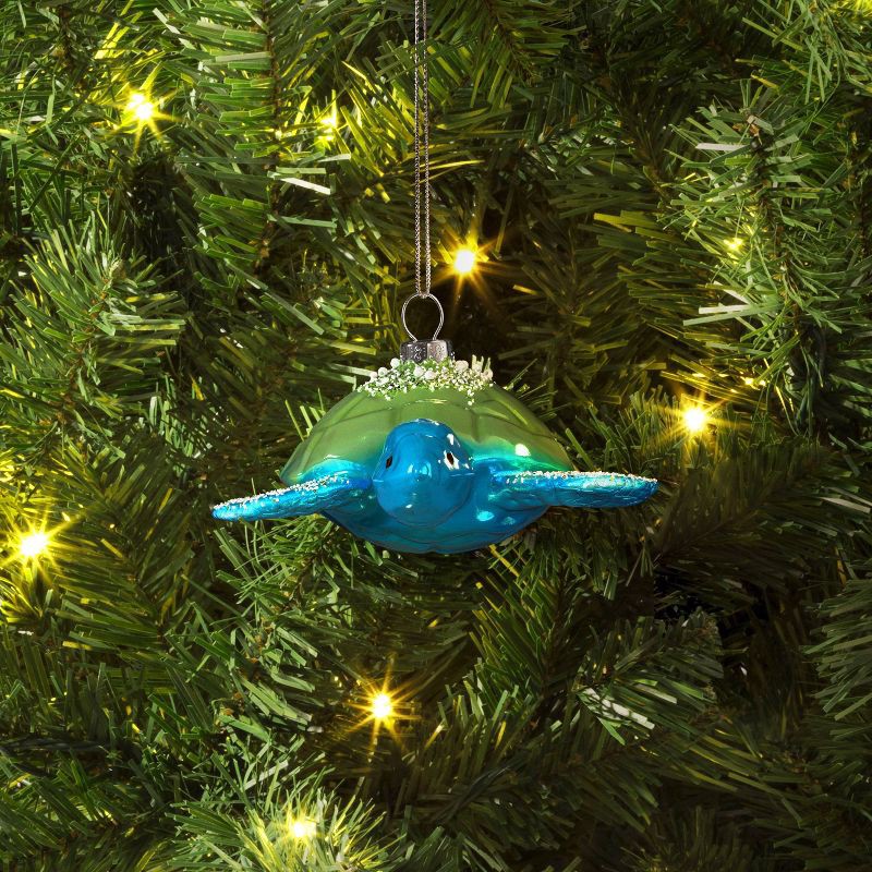 slide 2 of 3, Christmas Glass Sea Turtle Ornament - Wondershop™, 1 ct