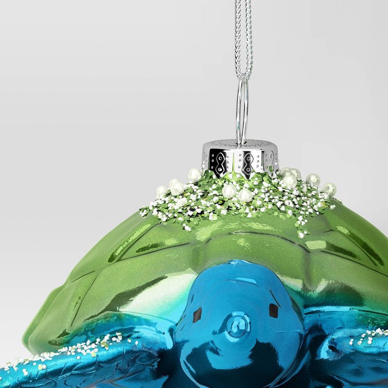 slide 3 of 3, Christmas Glass Sea Turtle Ornament - Wondershop™, 1 ct