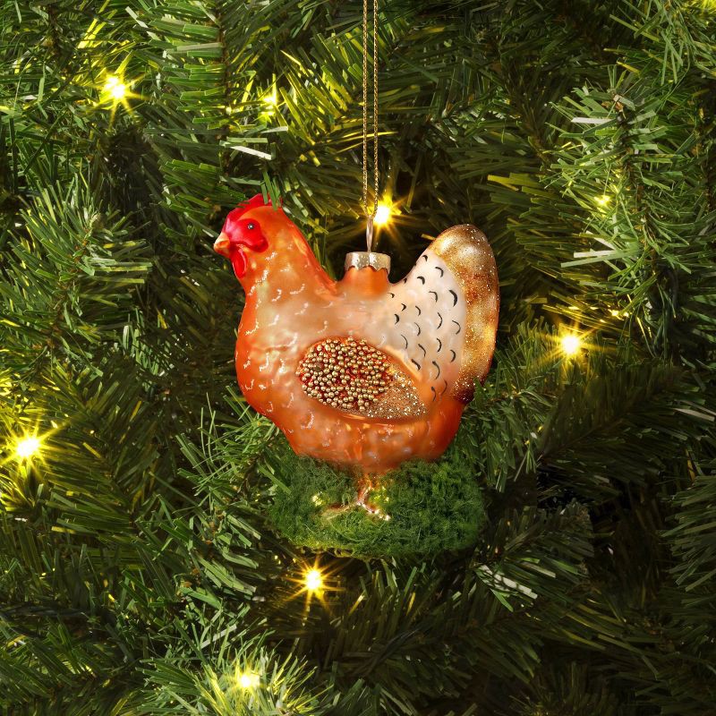 slide 2 of 3, Christmas Glass Rooster Nest Ornament - Wondershop™, 1 ct