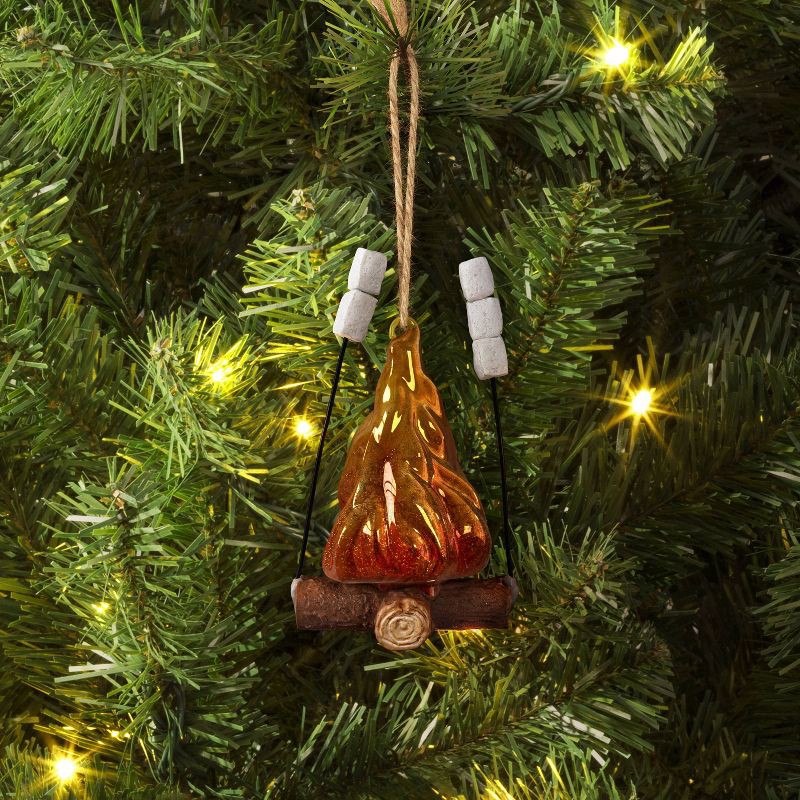 slide 2 of 3, Christmas Glass Campfire Ornament - Wondershop™, 1 ct