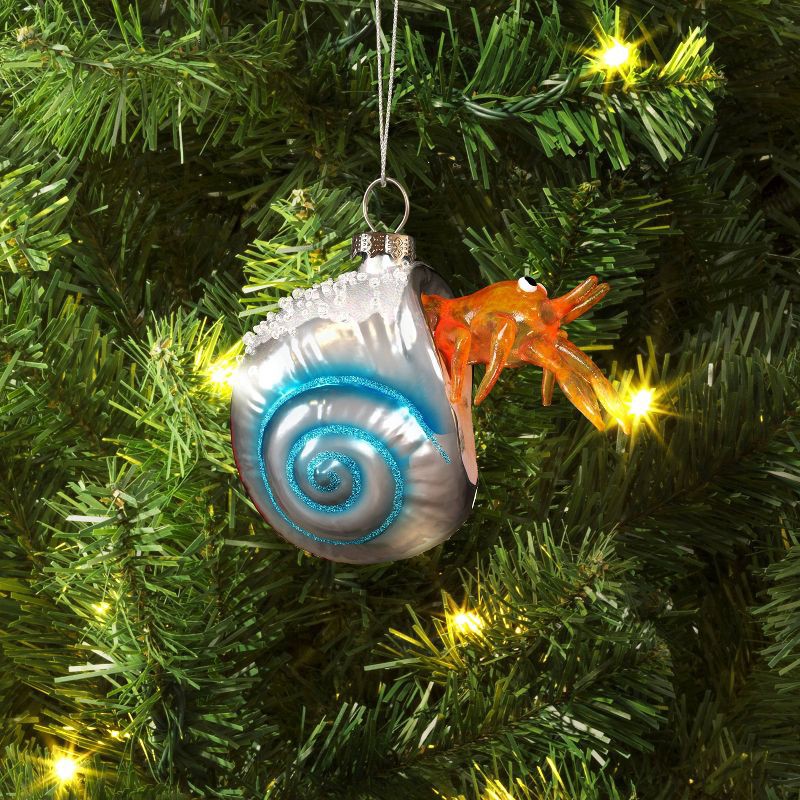 slide 2 of 3, Christmas Glass Hermit Crab Ornament - Wondershop™, 1 ct