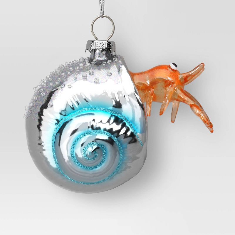 slide 1 of 3, Christmas Glass Hermit Crab Ornament - Wondershop™, 1 ct