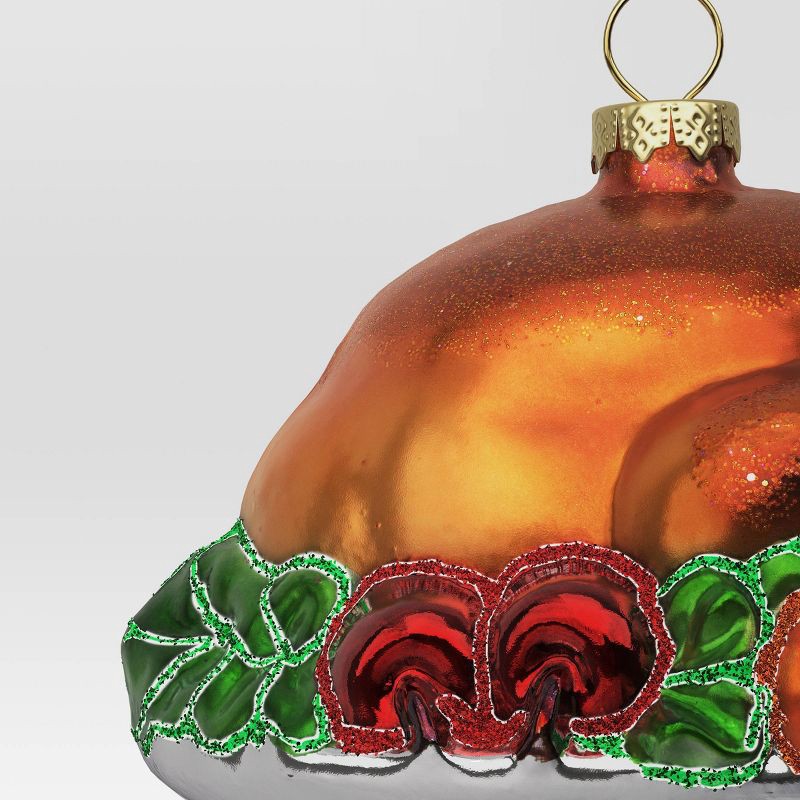 slide 3 of 3, Christmas Glass Turkey Platter Ornament - Wondershop™, 1 ct