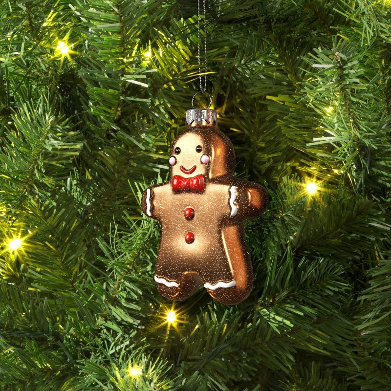 slide 2 of 3, Christmas Glass Gingerbread Man Ornament - Wondershop™, 1 ct