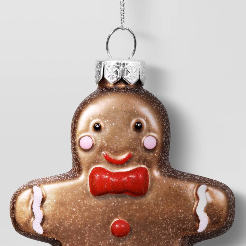slide 3 of 3, Christmas Glass Gingerbread Man Ornament - Wondershop™, 1 ct