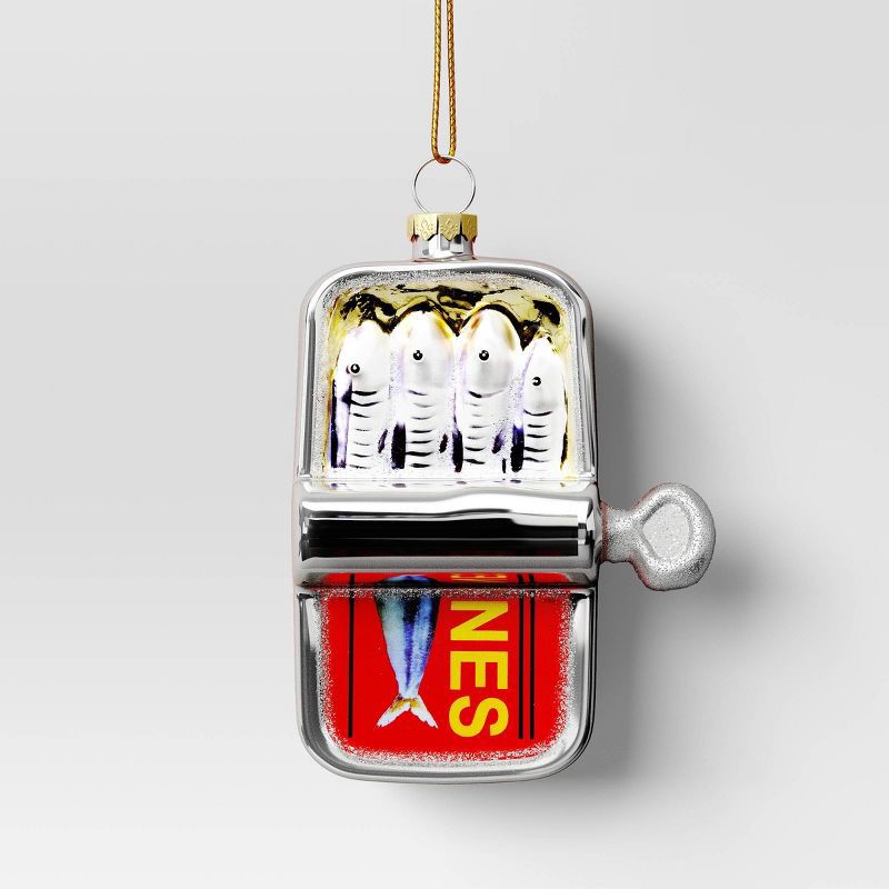 slide 1 of 3, Christmas Glass Sardines Ornament - Wondershop™, 1 ct