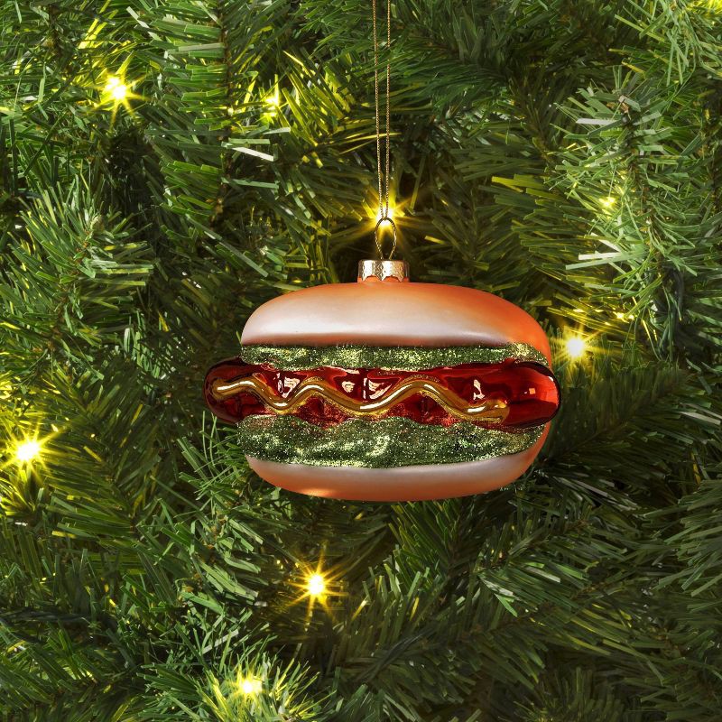slide 2 of 3, Christmas Glass Hotdog Ornament - Wondershop™, 1 ct