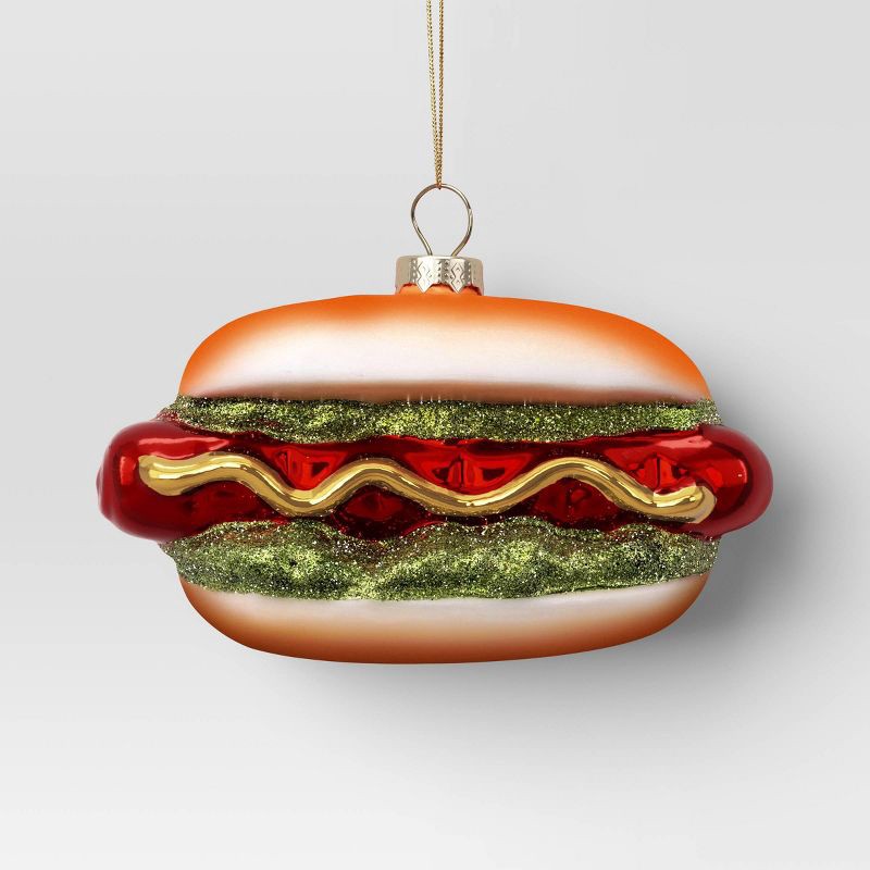 slide 1 of 3, Christmas Glass Hotdog Ornament - Wondershop™, 1 ct