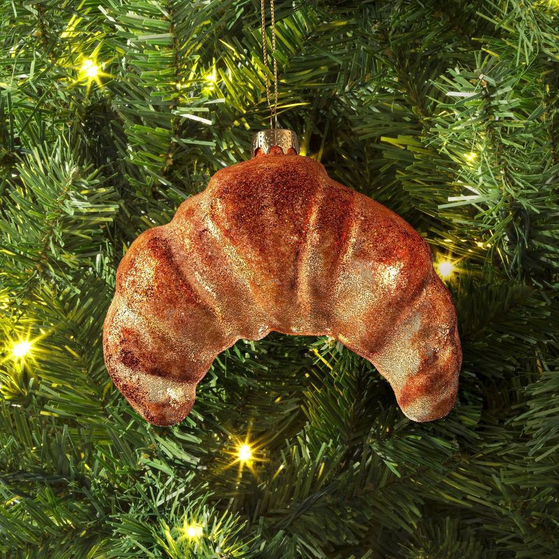 slide 2 of 3, Christmas Glass Croissant Ornament - Wondershop™, 1 ct