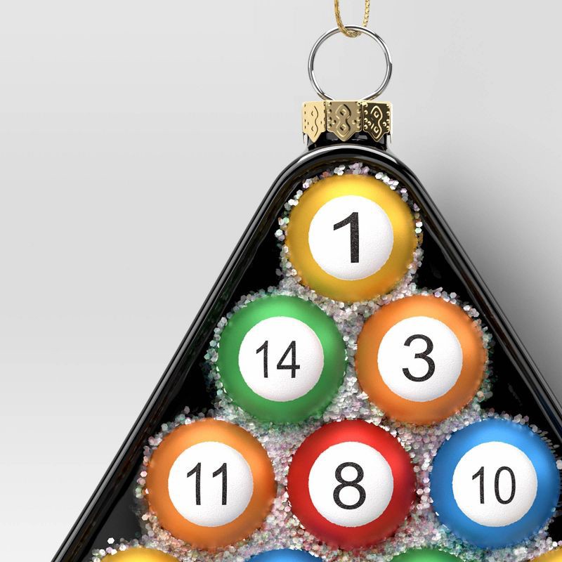 slide 3 of 3, Christmas Glass Billiard Ornament - Wondershop™, 1 ct