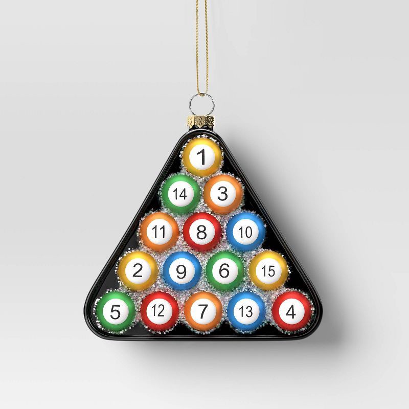 slide 1 of 3, Christmas Glass Billiard Ornament - Wondershop™, 1 ct