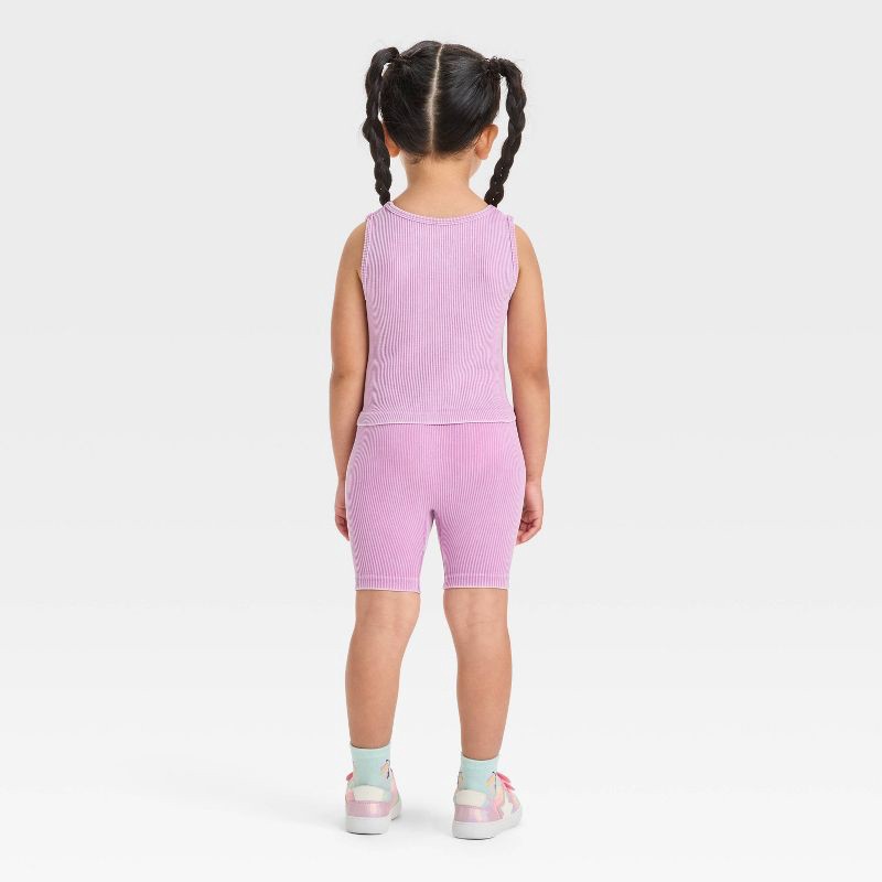slide 2 of 4, Grayson Mini Toddler Girls' Seamless Set - Purple 3T, 1 ct
