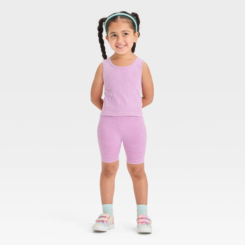 slide 1 of 4, Grayson Mini Toddler Girls' Seamless Set - Purple 3T, 1 ct