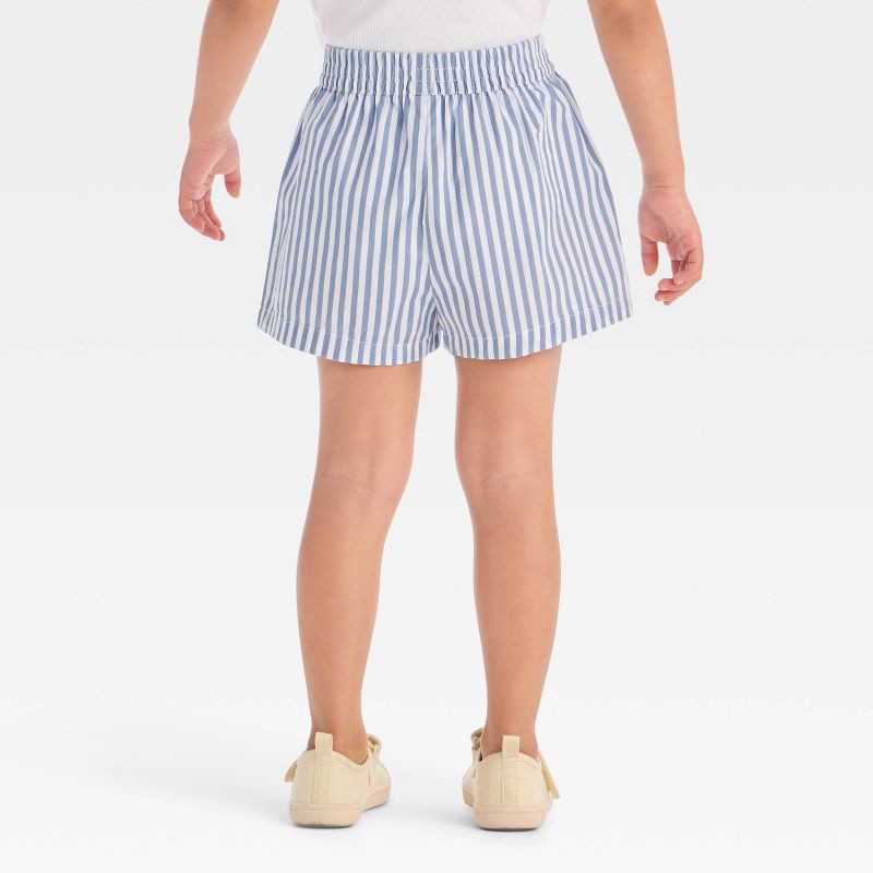 slide 2 of 3, Grayson Mini Toddler Girls' Striped Woven Shorts - Blue 2T, 1 ct