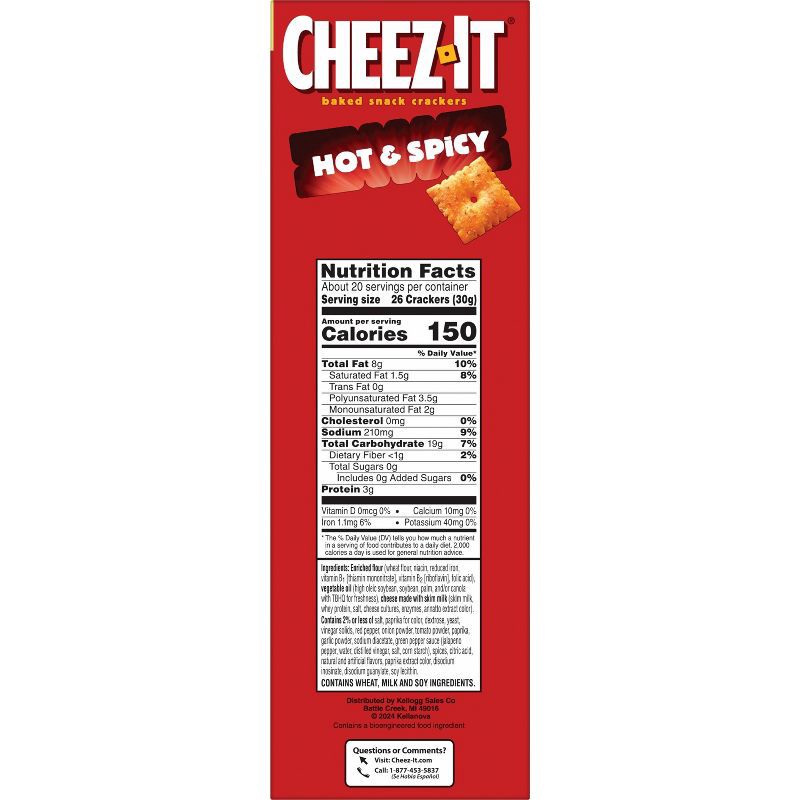 slide 2 of 10, Cheez-It Hot & Spicy Baked Snack Crackers - 21oz, 21 oz