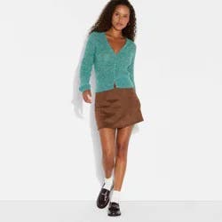 Women's V-Neck Cardigan - Wild Fable™ Green XS