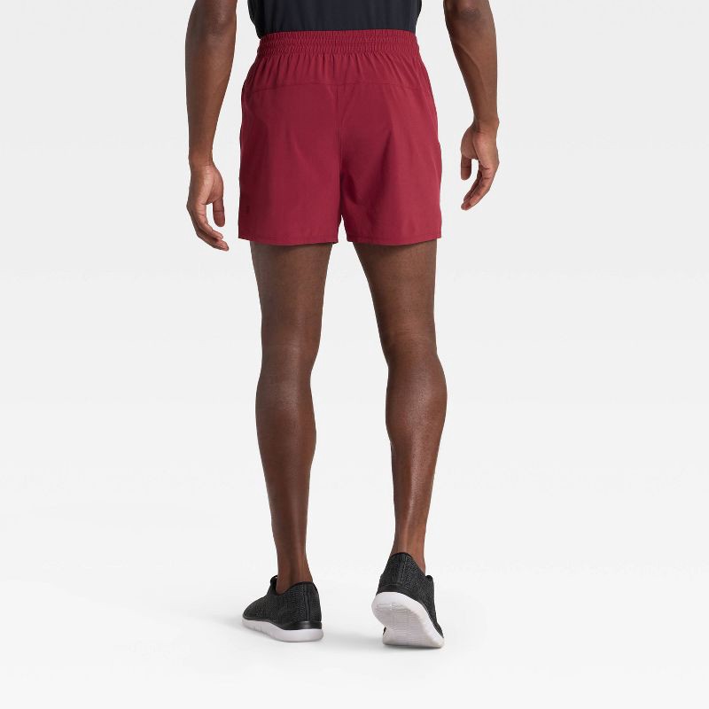 slide 2 of 3, Men's Active Light Unlined Run Shorts 5" - All In Motion™ Red Resistance L, 1 ct