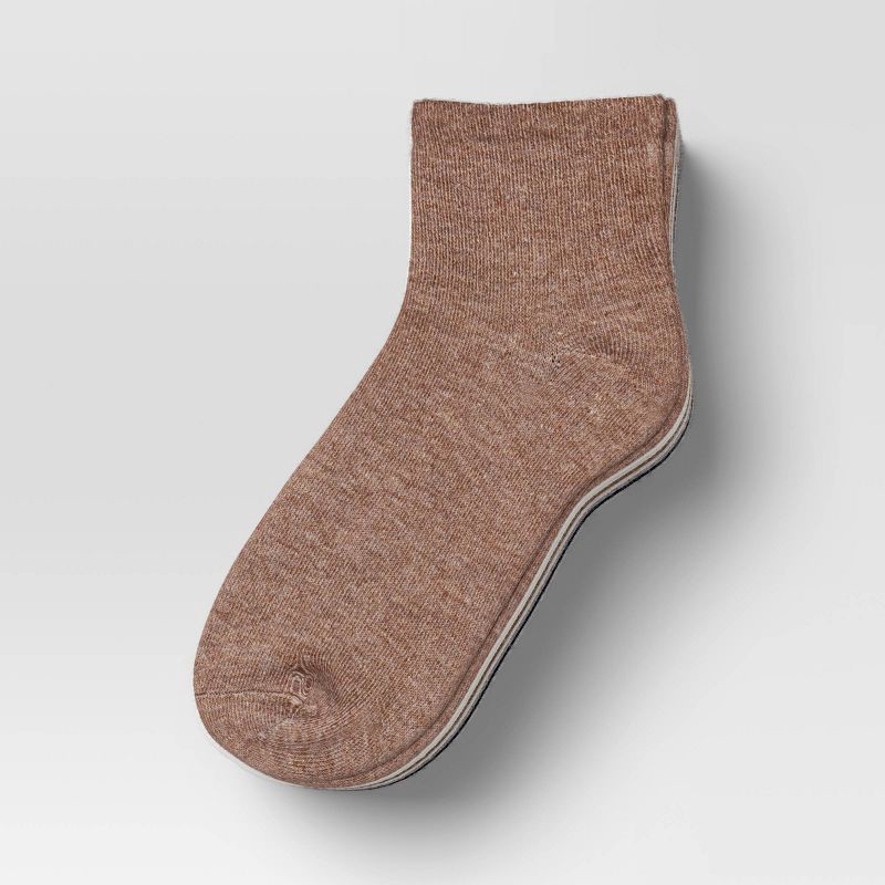 slide 3 of 3, Women's Ribbed 8pk Ankle Socks - Dealworthy™ Assorted Colors 4-10, 8 ct