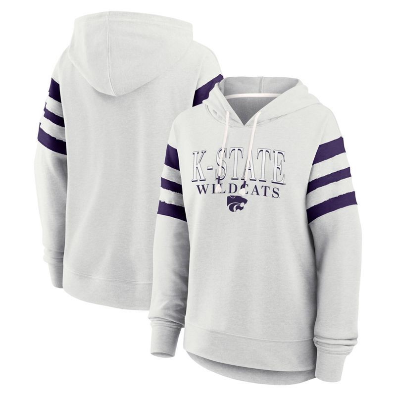 slide 3 of 3, NCAA Kansas State Wildcats Women's Gray Fashion Hooded Sweatshirt - M, 1 ct