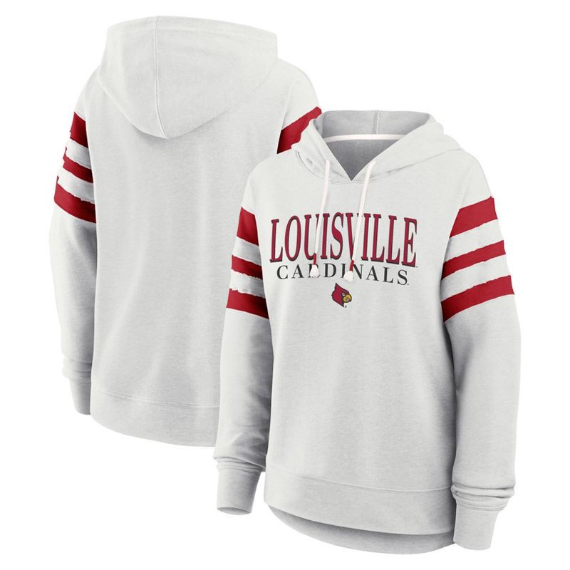 slide 3 of 3, NCAA Louisville Cardinals Women's Gray Fashion Hooded Sweatshirt - M, 1 ct