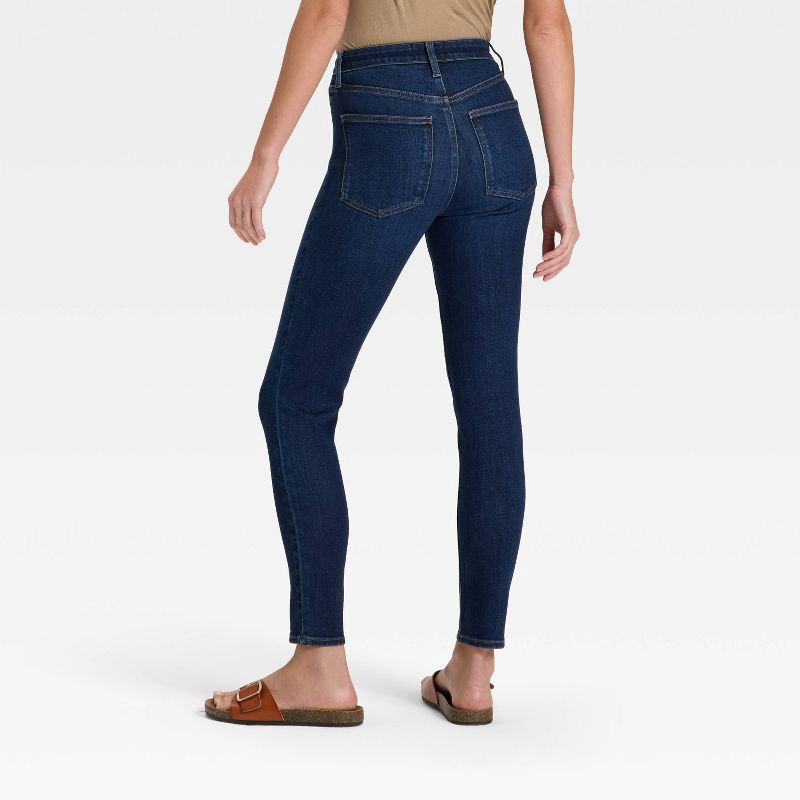 slide 2 of 5, Women's High-Rise Skinny Jeans - Universal Thread™ Dark Wash 2, 1 ct